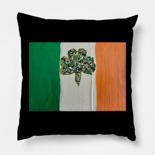 Shamrock in Flag Pillow