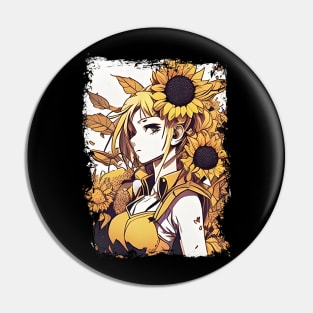 You Are My Sunshine - Heart Sunflower Girl Pin