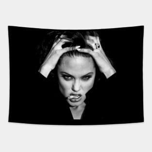 Angelina Jolie - expression while smoking Tapestry