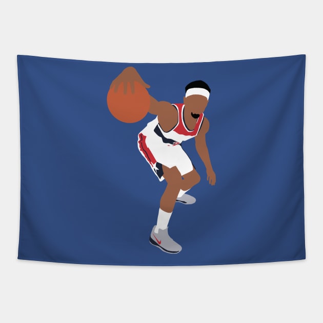 Bradley Beal Dribbling Tapestry by xRatTrapTeesx