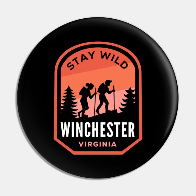 Winchester Virginia Hiking in Nature Pin by HalpinDesign
