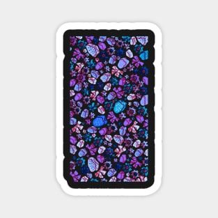 Red and blue coral reefs, pattern Magnet