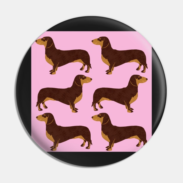Sausage dogs (daschund) pink Pin by Kimmygowland