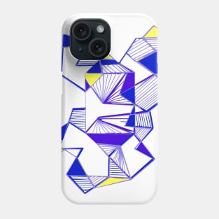 Geometric minimal futuristic art blue Phone Case