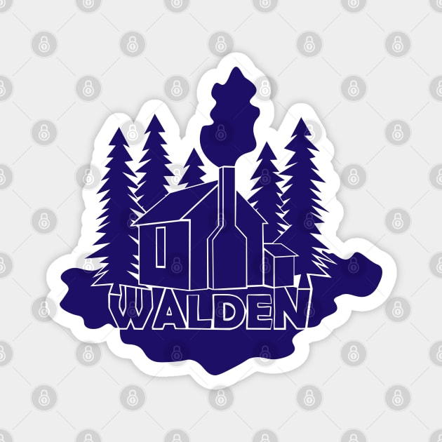 Walden - Henry David Thoreau (Blue version) Magnet by PrintablesPassions