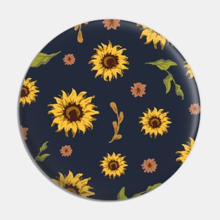 Sunflower Print Pin
