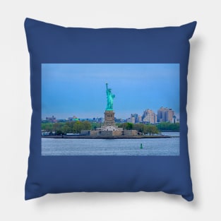 Early Morning Statue of Liberty View Pillow