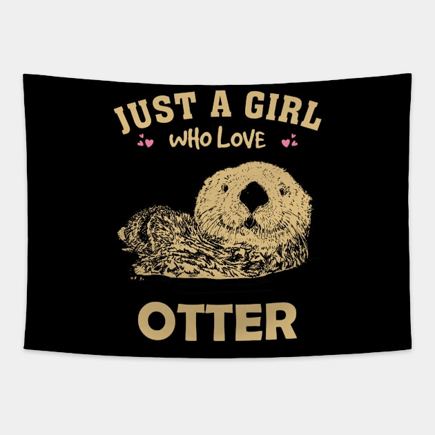 Just A Girl Who Loves Otter Whispers Tee for Wildlife Enthusiasts Tapestry by Kleurplaten kind