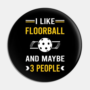 3 People Floorball Pin