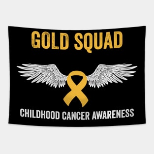 Gold squad childhood cancer awareness month - childhood cancer warrior Tapestry