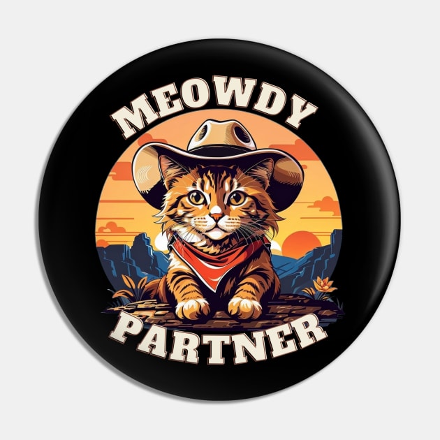 Meowdy Partner Cat Pin by Trip Tank