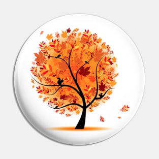 Autumn Maple Tree of Life Pin