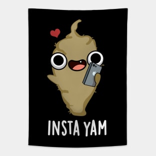 Insta-yam Cute Yam Veggie Pun Tapestry