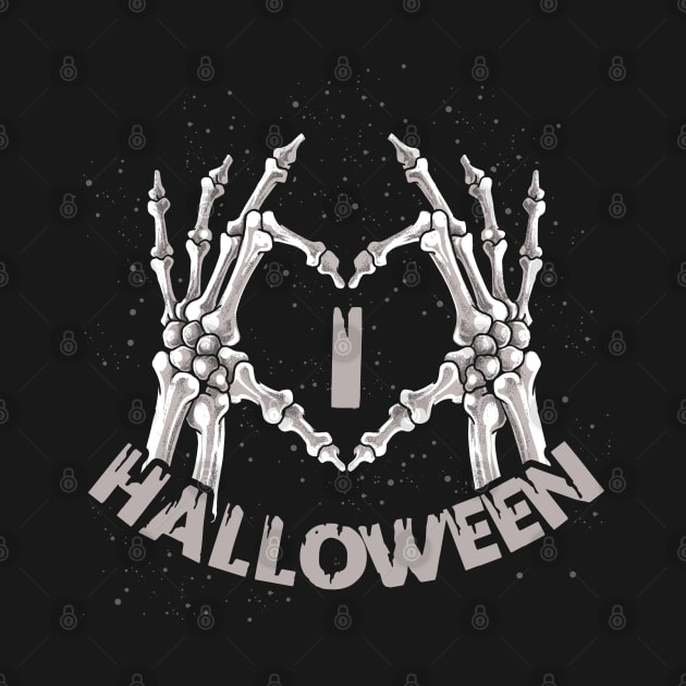 Skeleton I Love Halloween by ShirtsShirtsndmoreShirts