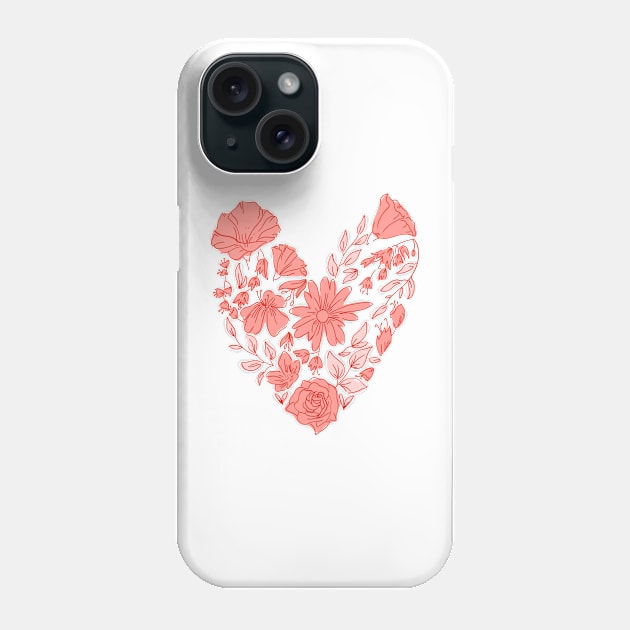 Pink Flower Heart Good Vibes Shirt Suicide Sad September Mental Health Shirt Encouragement Love Inspirational Positivity Cute Happy Spiritual Gift Phone Case by EpsilonEridani