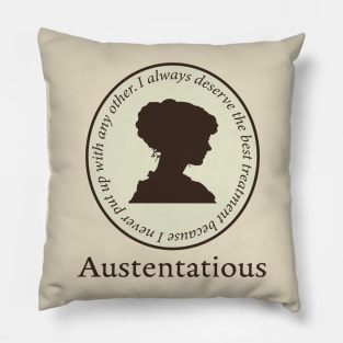 Jane Austen Emma Quote and silhouette Pillow