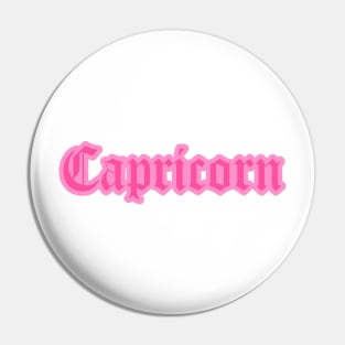 Capricorn Zodiac Pink Astrology Aesthetic Pin