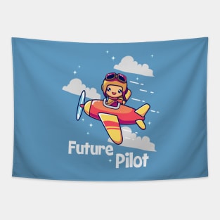 I'm the future pilot kids t-shirt Tapestry