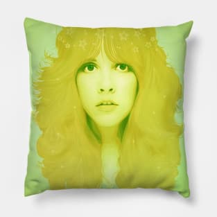 Stevie Nicks Green Pillow