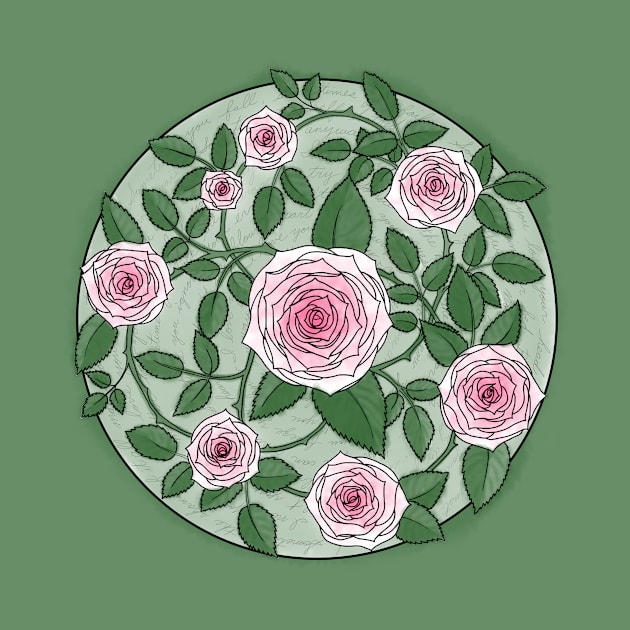 You Are a Rose in Green & Black by SonoSonoStudio