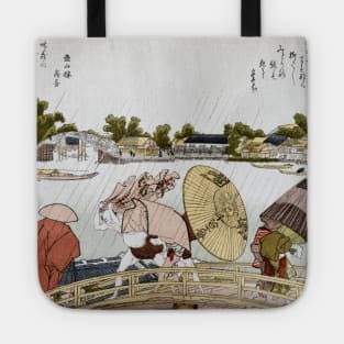 Japan Art. Japanese Art Style. Japanese mask. Japanese Prints.  Japanese vintage.  Asian Arts. Rain Picture. Japanese Umbrella. Classic asia Tote