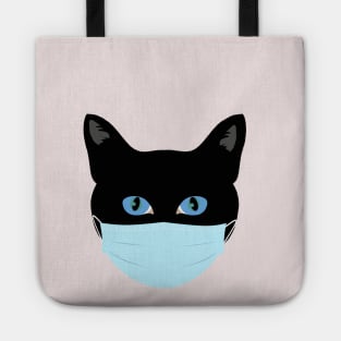 Black Cat Santa Mask 2020 Tote