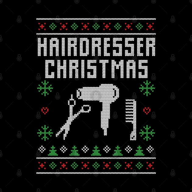 Hairdresser Ugly Christmas Sweater Hairdresser Christmas Gift by BadDesignCo