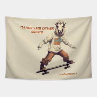 Depressed Goat Tapestry