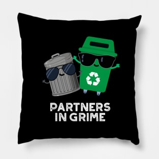 Partners In Grime Cute Trash Pun Pillow