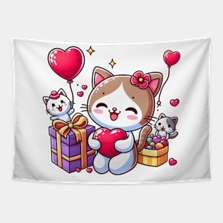 Valentine's Cartoon Delights T-Shirt Tapestry