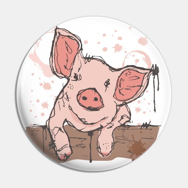 Pig watercolor sketch Pin by linespace-001
