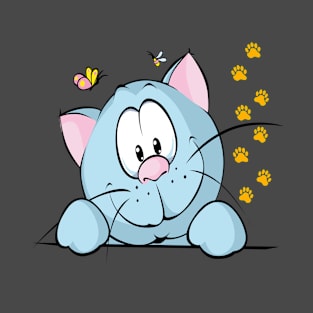 Cute blue cat T-Shirt