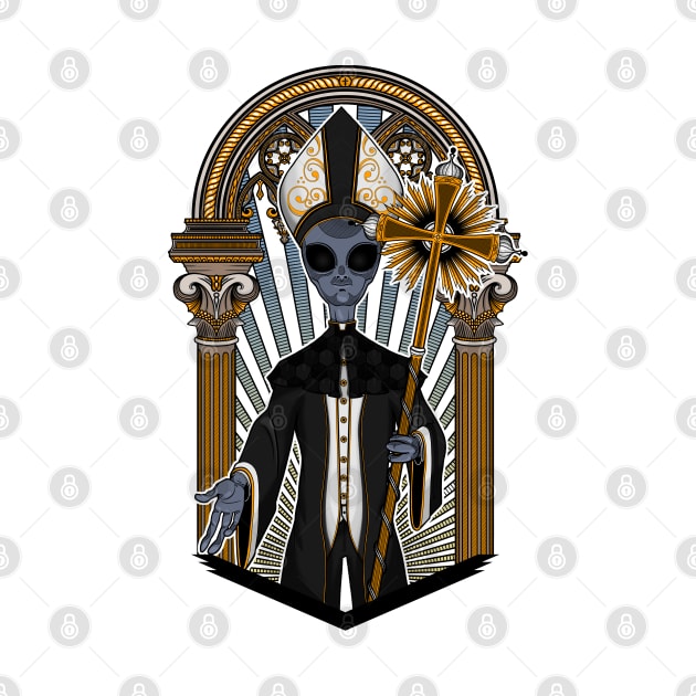 The alien Pope - Color version by ToleStyle