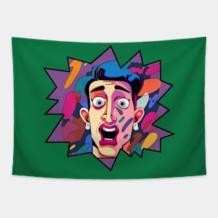 90s Retro Vibes Funny Man Tapestry