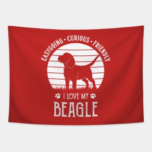 Beagle Dog Minimalist Design Tapestry