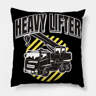 Heavy Lifter Construction Crane Truck Pillow