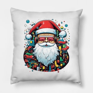 Santa Claus & Cyberpunk 7 Pillow