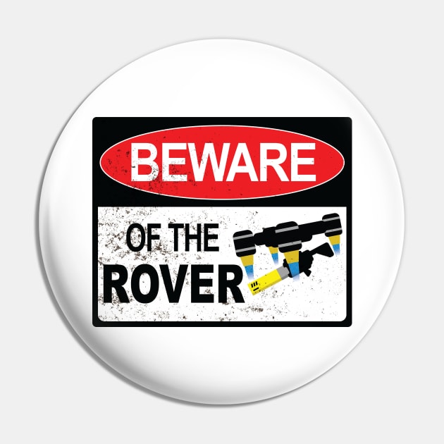 Helldivers 2 Beware of Dog Warning Sign Pin by Giggle Bytes Brozkis