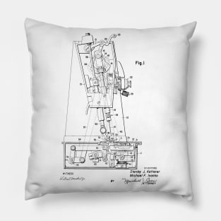 Chain Stitch for Lock Stitch Sewing Machine Vintage Patent Hand Drawing Pillow