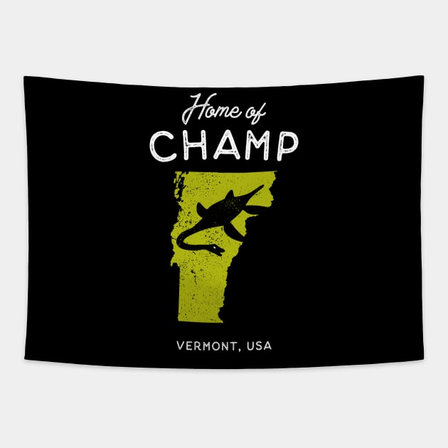 Home of Champ, The Lake Monster Tapestry by Strangeology