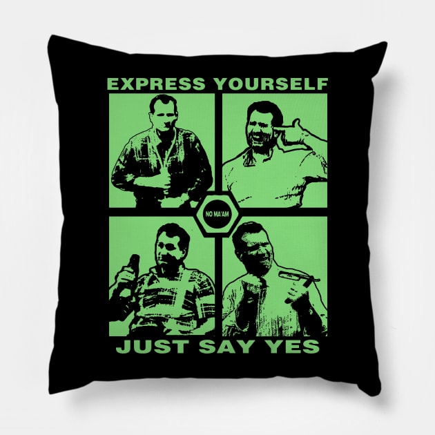 EXPRESS YOURSELF Pillow by joeyjamesartworx