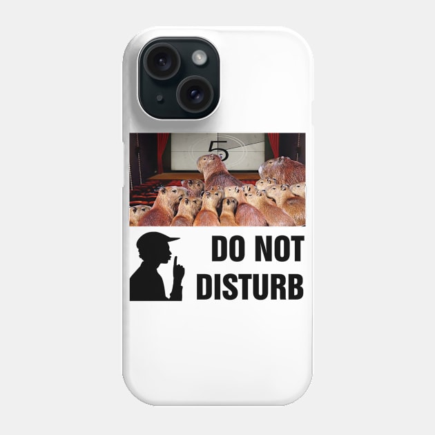 Do not disturb capybaras watching movie on cinema Phone Case by richercollections