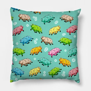 Colourful Tardigrade Pattern Pillow