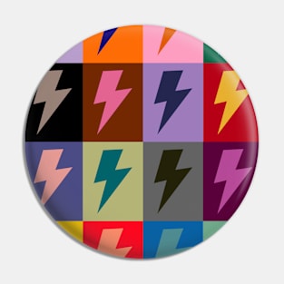 Lightning Bolts Pattern Check Multi Colour Pin