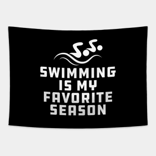 Swimming Is My Favorite Season Tapestry