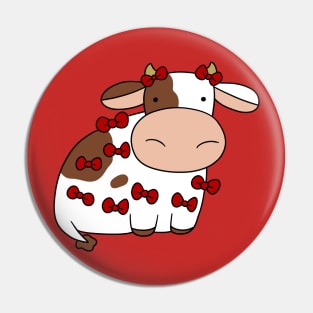 Cow Covered in Bows Pin