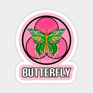 Mandala Art Butterfly Magnet