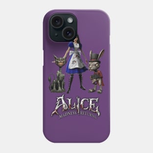 Alice: Madness Returns-Alice Liddell, Cheshire Cat, White Rabbit Phone Case