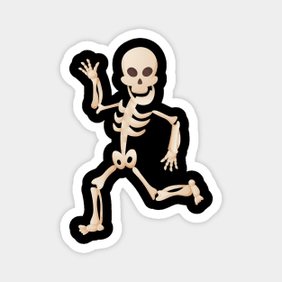 Funny skeleton running Magnet