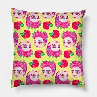 Floating Frida Head Pillow